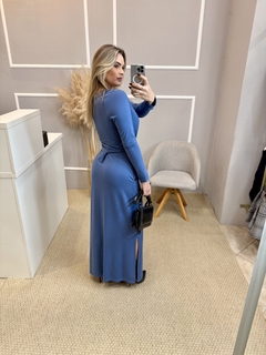 Conjunto blusa e saia azul - comprar online