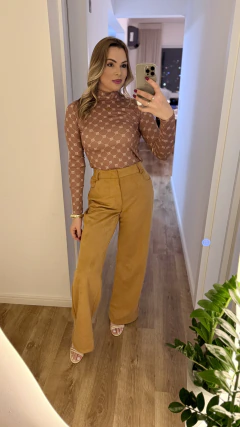 Calça wide suede Gatabakana M - Closet de Luxo