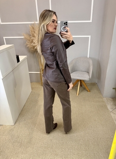 Blazer Gatabakana resinado marrom - comprar online