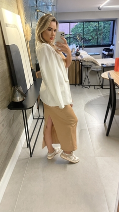Vestido tubinho anaruga bege U - loja online