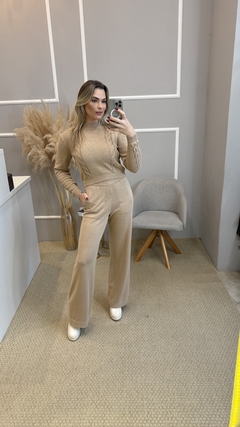 Blusa tricot bege P - Closet de Luxo