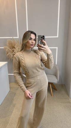 Blusa tricot bege P