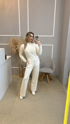 Blusa tricot off white P - loja online
