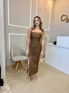 Vestido tubinho camel P