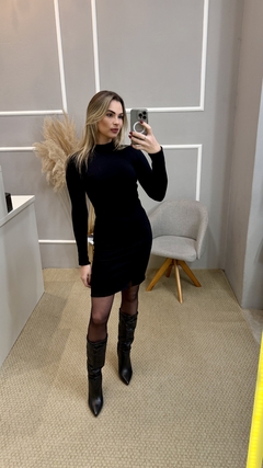 Vestido modal preto U