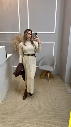 Imagem do Saia tricot mousse bege M