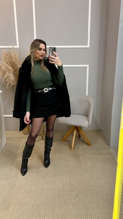 Casaco lã soft forrada preto G - Closet de Luxo