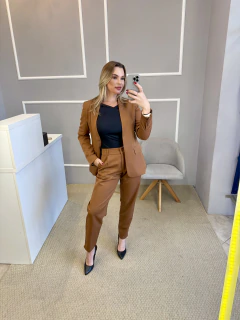 Calça alfaiataria terracota P - comprar online