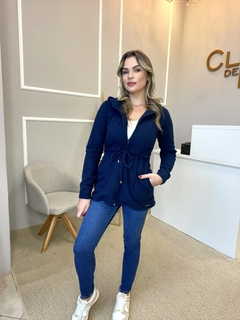 Parka fleece soft marinho na internet