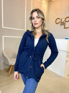 Parka fleece soft marinho - Closet de Luxo
