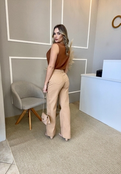 Calça Gatabakana wide cotelê camel 38 - Closet de Luxo