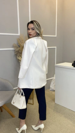 Conj social calça e blusa azul marinho na internet