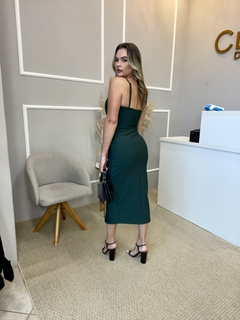 Vestido Gatabakana justo verde esmeralda P - comprar online