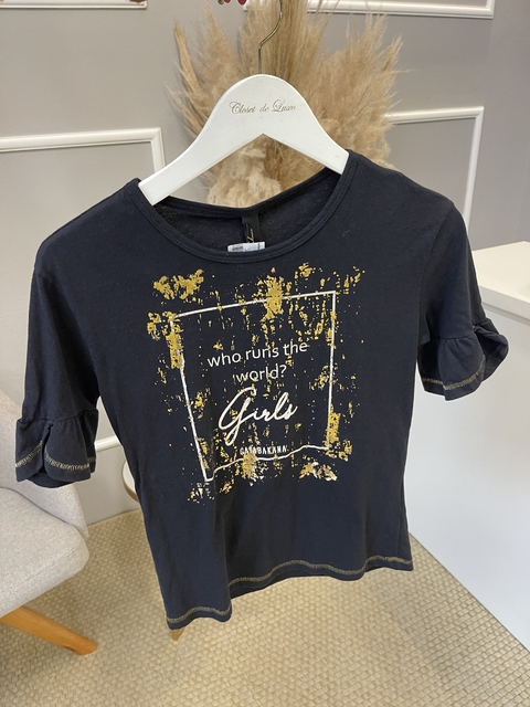 T-shirt Gatabakana det dourado preta PP