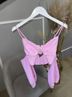 Blusa MYFT Cropped Bufante Rosa P