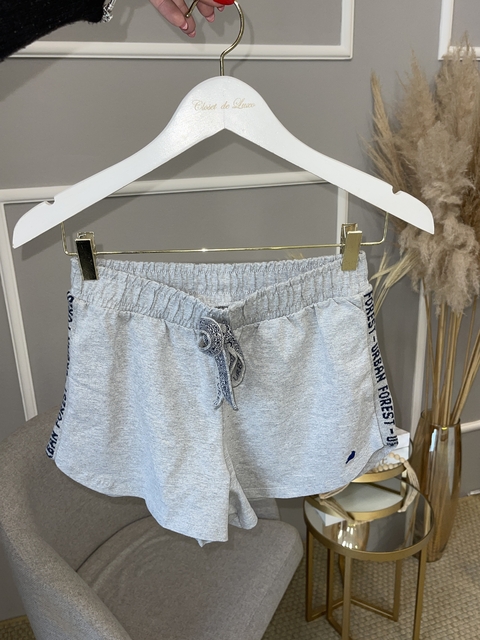 Short enfim moletom cinza P