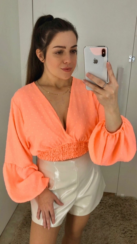 Blusa MYFT Cropped Laranja Neon M