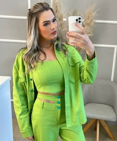 Camisa Closet Sarja Verde P - Closet de Luxo