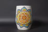 Mate de Algarrobo, pintado a mano. Línea Mandala - Blanco