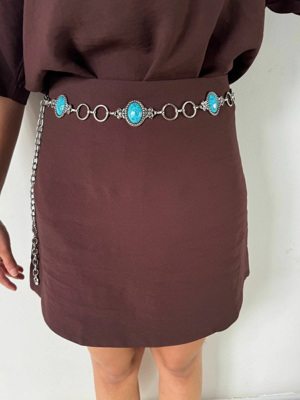 Cinto detalhe oval Boho