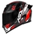 CAPACETE ASX EAGLE RACING DIAGON BRILHO PRETO GRAFITE VERMELHO