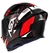 CAPACETE ASX EAGLE RACING DIAGON BRILHO PRETO GRAFITE VERMELHO - comprar online