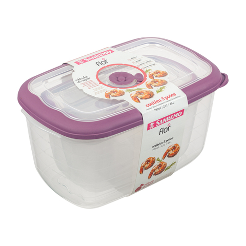 Set x 3 herméticos rectangulares altos (718+721+723)