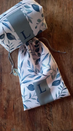 KIt necessaire box + saquinho Folhagens na internet