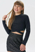 Blusa Cropped em Ribana Fancy 79330 Vic&Vicky Teen Menina – Preto - loja online