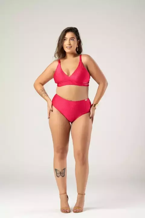 Biquíni Bojo Removível com Calcinha Hot Pant Pink - C357 – Mid Size - comprar online