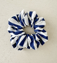 scrunchie listrado azul marinho