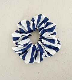 scrunchie listrado azul marinho na internet