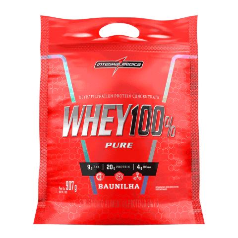 WHEY 100% PURE REFIL (907G) INTEGRALMÉDICA - comprar online