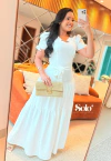 Vestido Longo Off White Moda Evangélica 30307 - comprar online