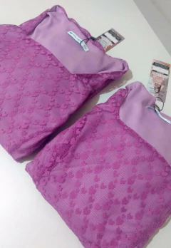 Vestido Roxo Claro em Tule Moda Evangélica 7123 - Solo Moda Evangélica
