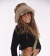 Gorro efecto pelo animal print negro/marron/vison