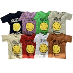 Remera Manga Corta NIRVANA SMILE