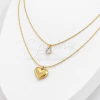 Cadena de Acero Dorado con dije PCA110