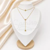 Cadena de Acero Dorado con dije PCA124