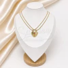 Cadena de Acero Dorado con dije PCA168