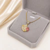Cadena de Acero Dorado con dije PCA184