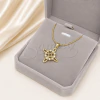 Cadena de Acero Dorado con dije PCA186