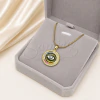Cadena de Acero Dorado con dije PCA190