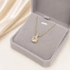 Cadena de Acero Dorado con dije PCA216