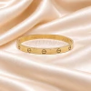 Pulsera esclava de Acero dorado PPU10