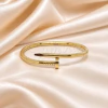 Pulsera esclava de Acero dorado PPU16