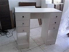 Mesa Com Gavetas Mdf Branco