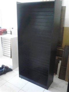 Armário Painel Canaletado Mdf Preto