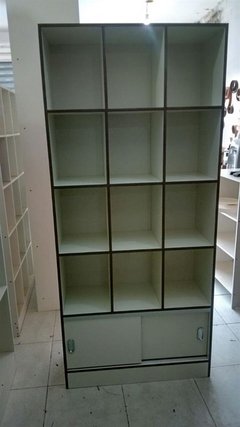 Armário Colmeia Com Portinhas De Correr Mdf Branco