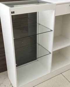 Balcão Vitrine MDF Branco .Cód VT1 - Balcões Sob Medida